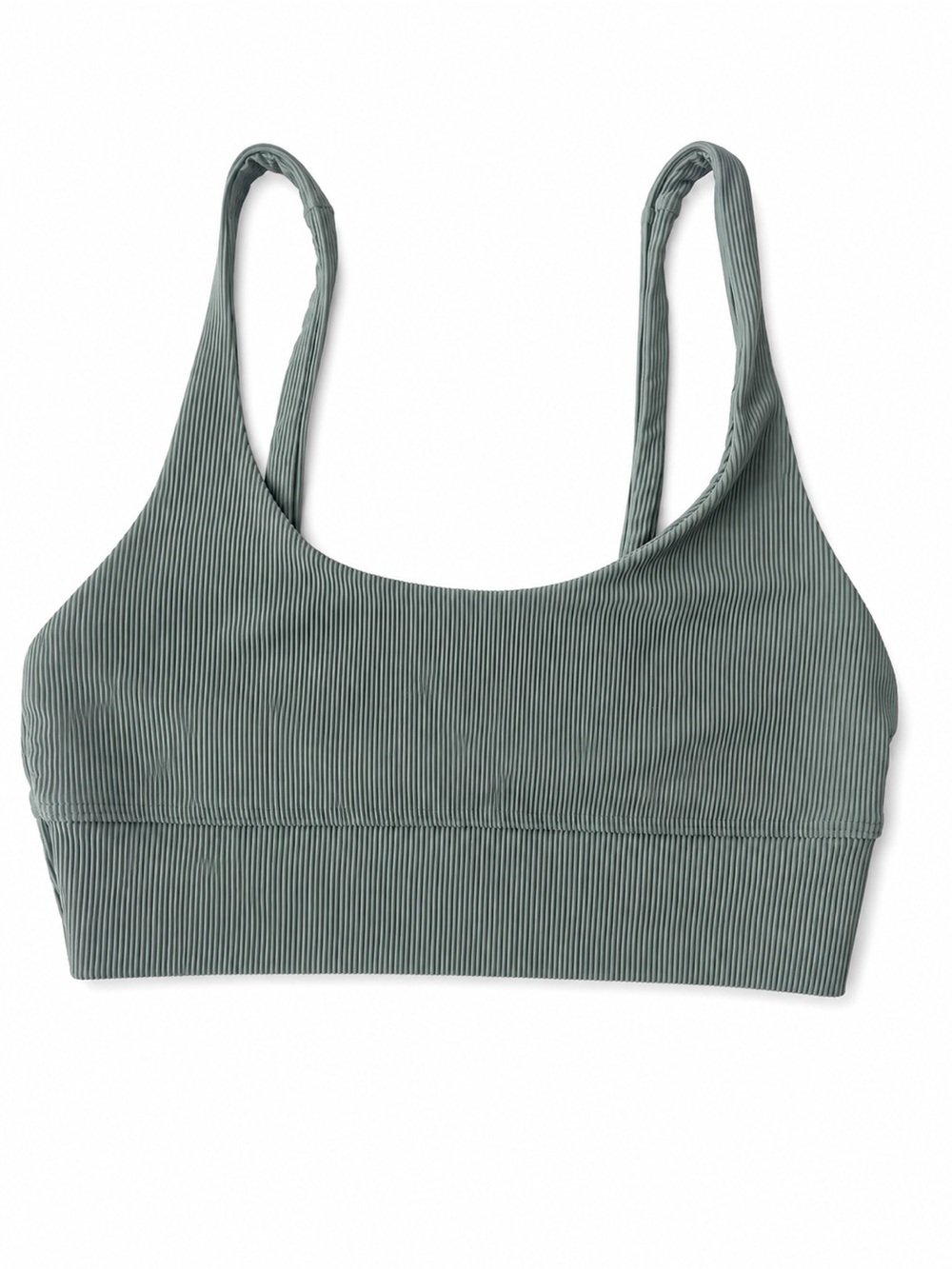 Beach Riot Sports Bra Ribbed Green Yoga Pilates top